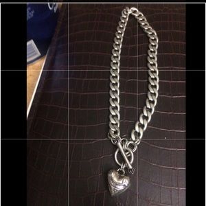 Juicy couture silver chain heavy necklace